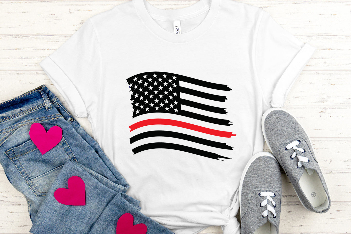Firefighter American Flag SVG