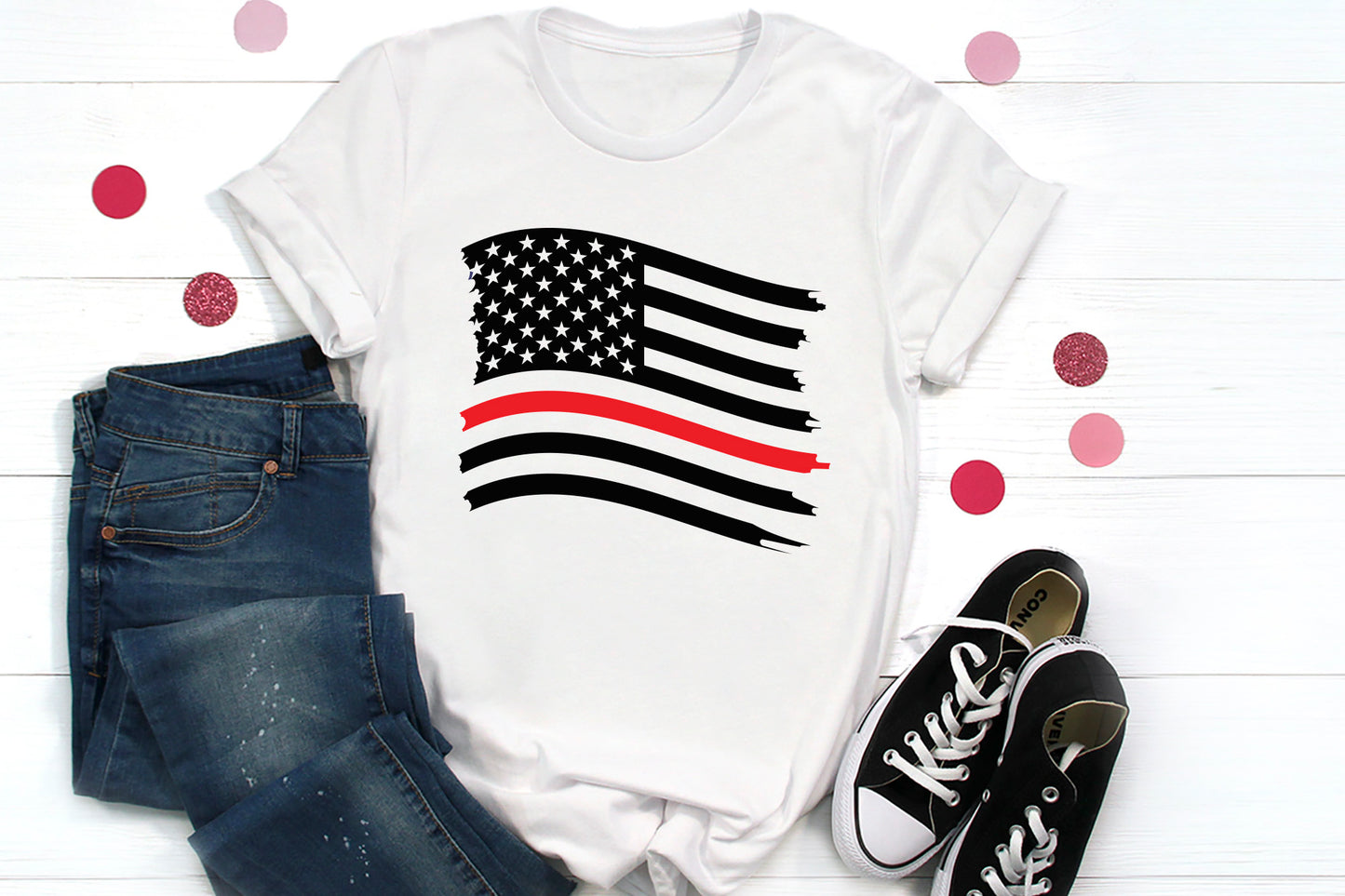 Firefighter American Flag SVG