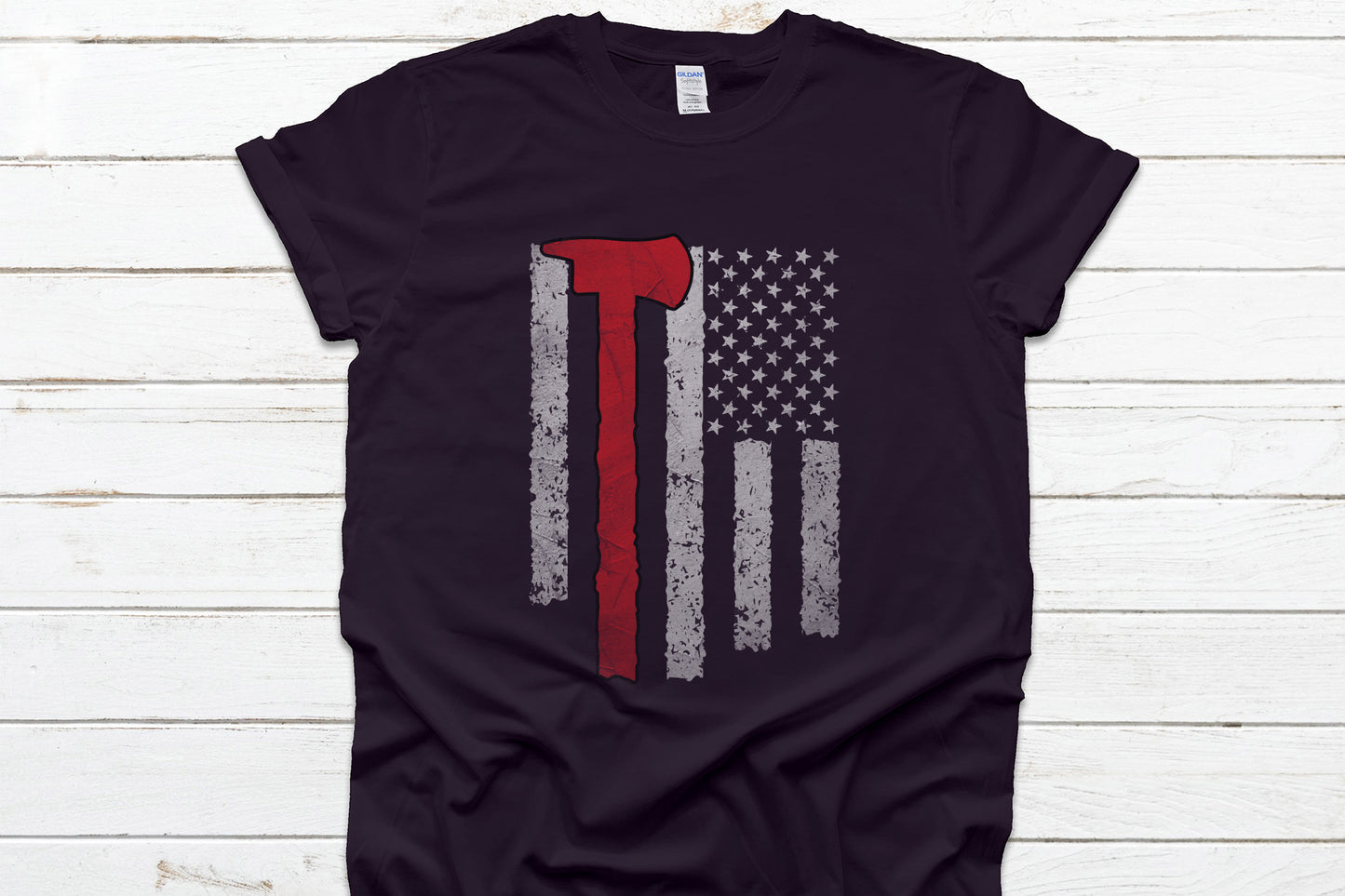 Firefighter American Flag Sublimation Design