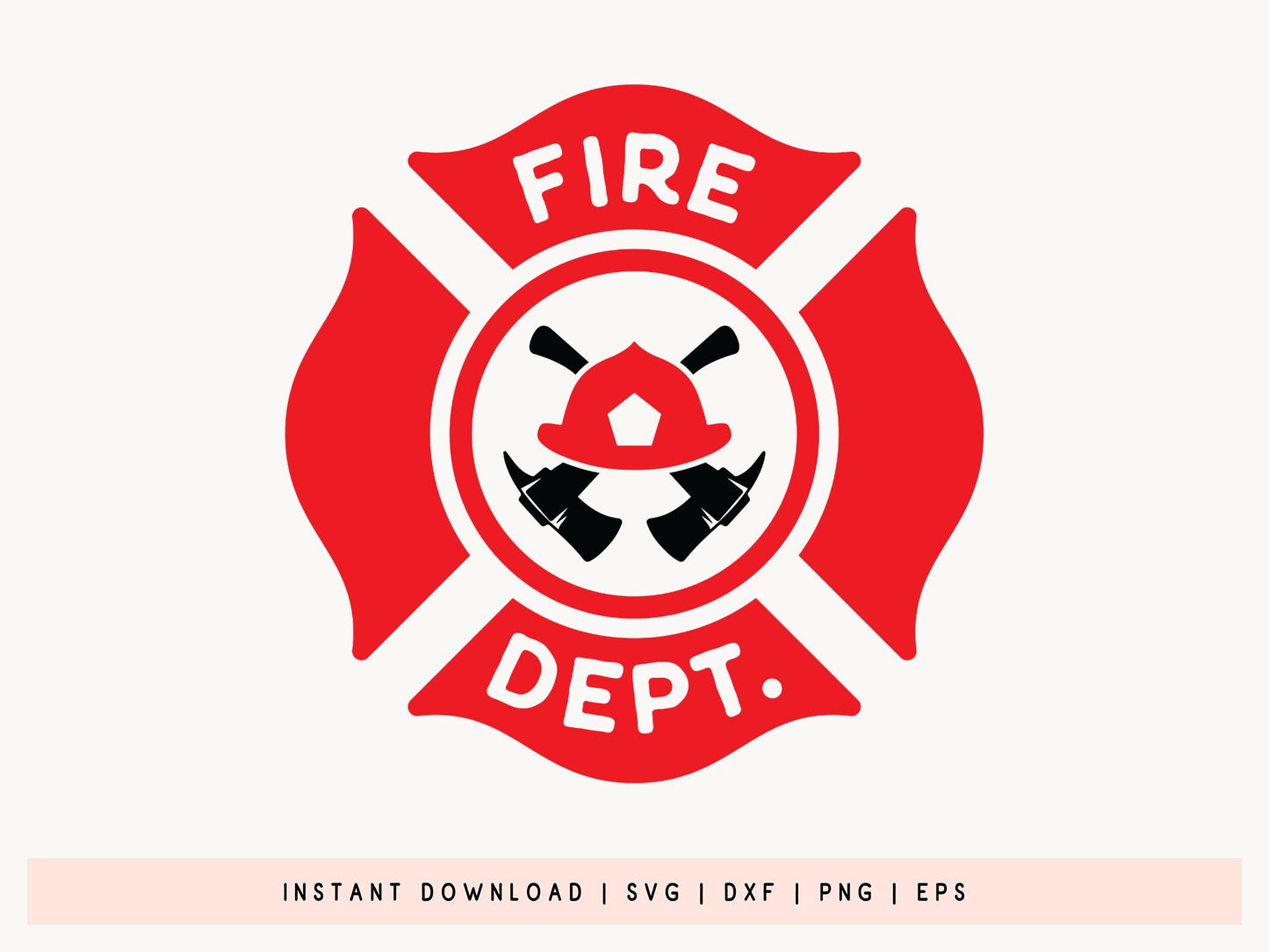 Firefighter Maltese Cross SVG