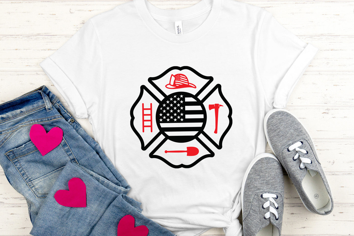 Firefighter Badge SVG Vector