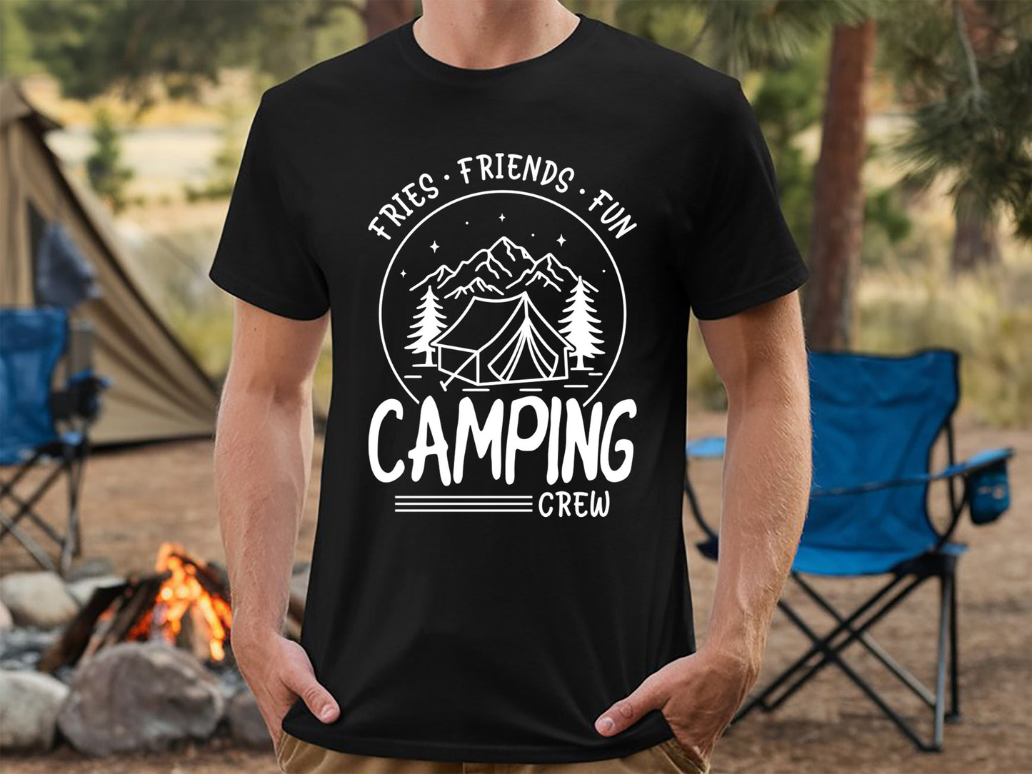 Fires Friends Fun Camping Crew SVG Vector
