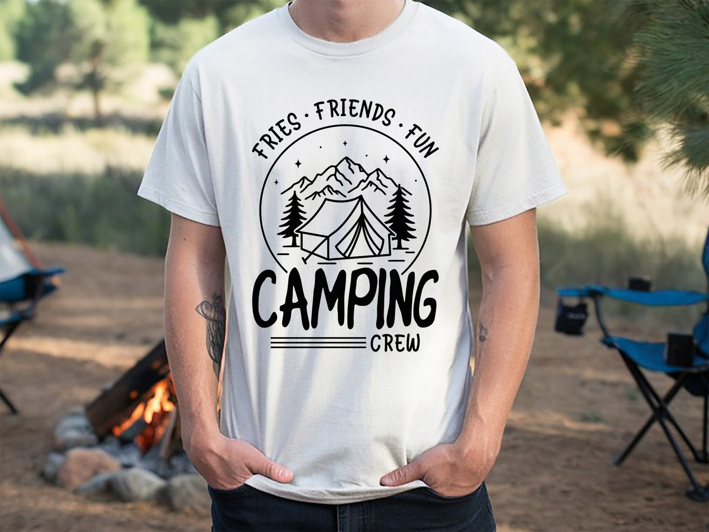 Fires Friends Fun Camping Crew SVG Vector