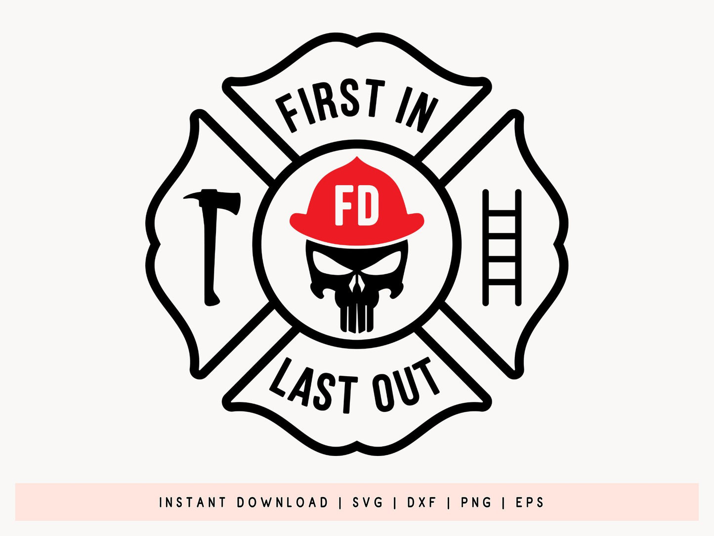 First in Last out, Fire Department Shield SVG