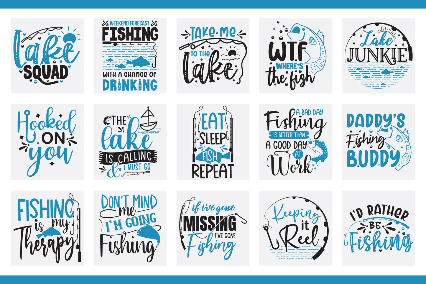 Fishing Quotes SVG Bundle