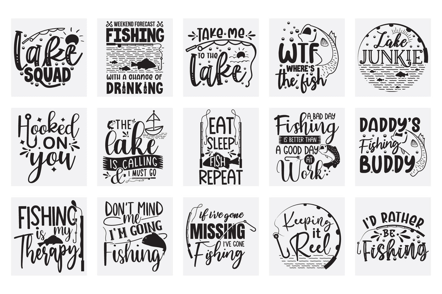 Fishing Quotes SVG Bundle