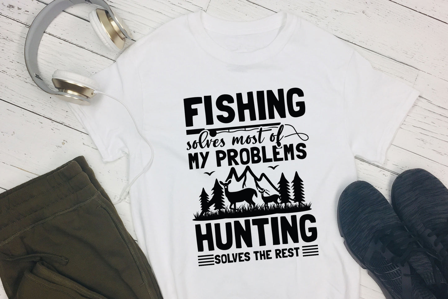 Fishing Solves Most of My Problems, Hunting SVG