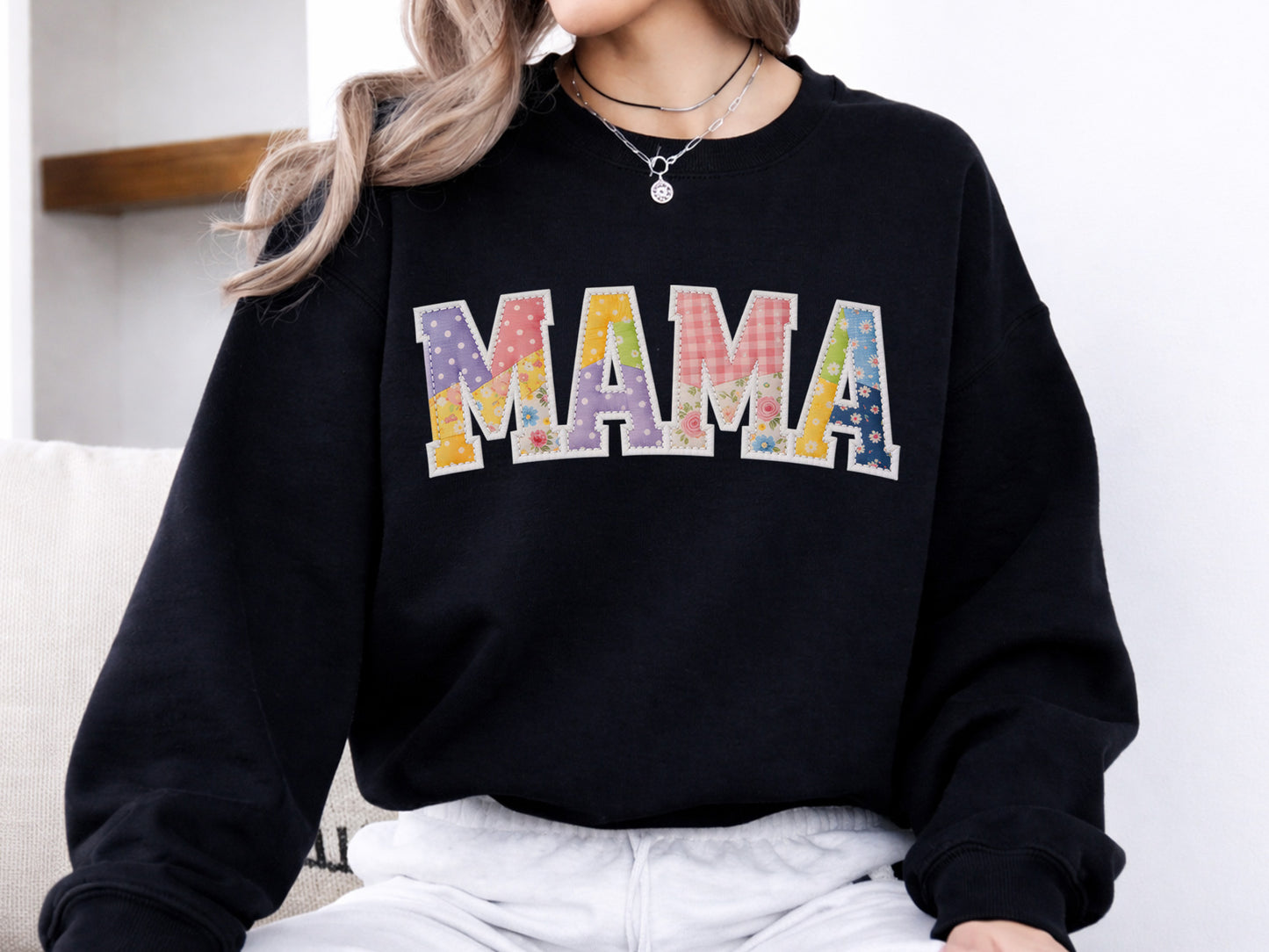 Floral Patchwork Mama Sublimation Transfer