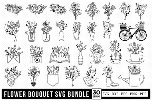 Flower Bouquet SVG Bundle