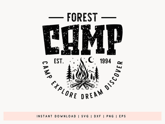 Forest Camp, Camping SVG PNG Design