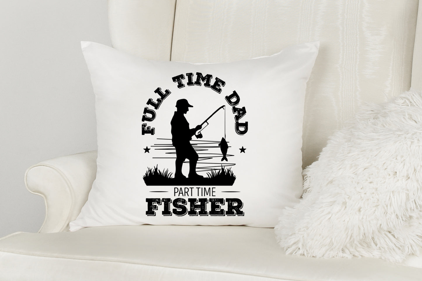 Full Time Dad Part Time Fisher, Father's Day Fishing SVG