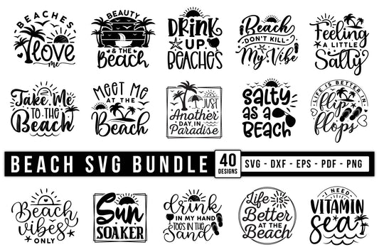 Funny Beach Quotes SVG Bundle