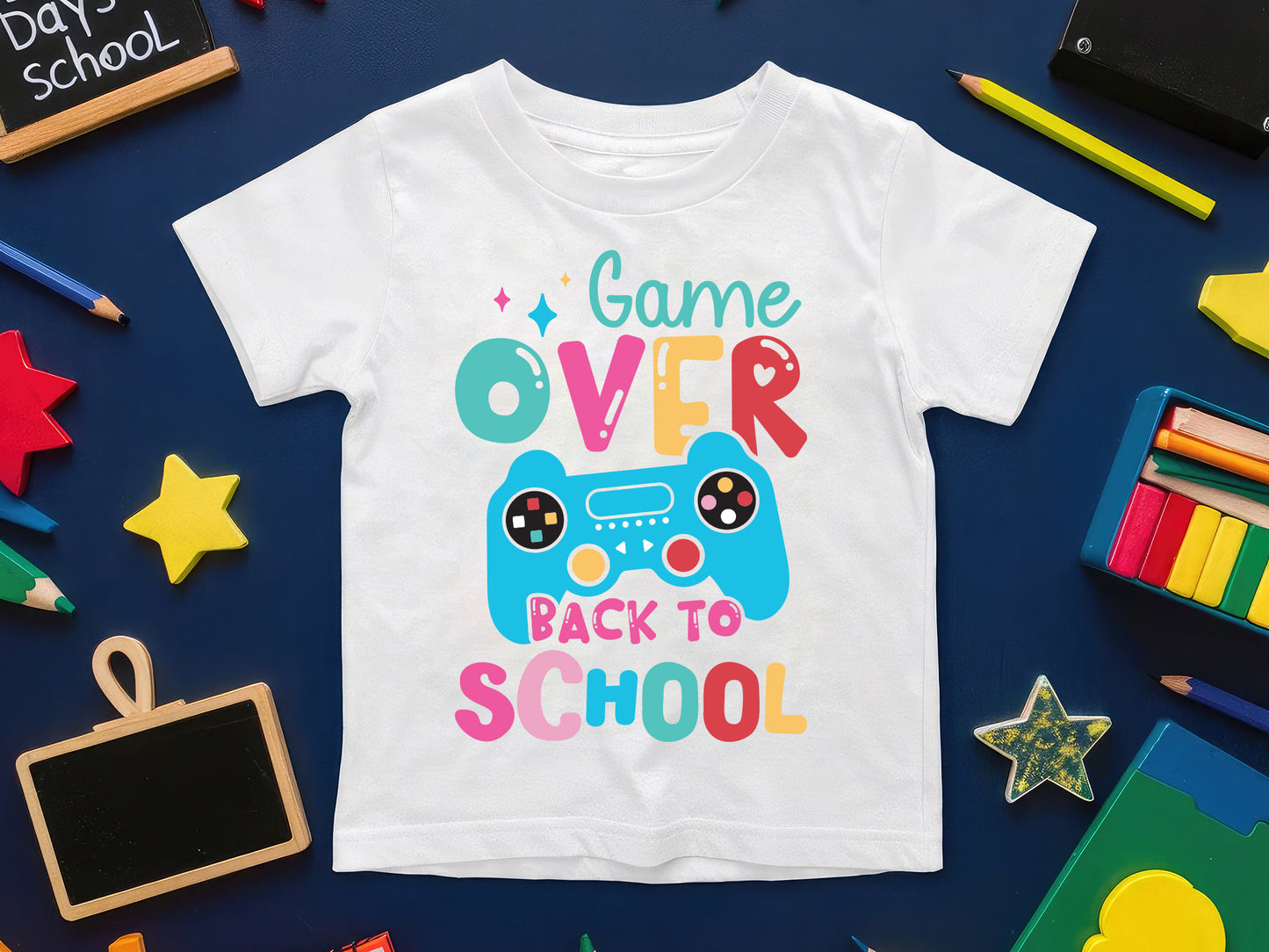 Game Over Back to School SVG Design