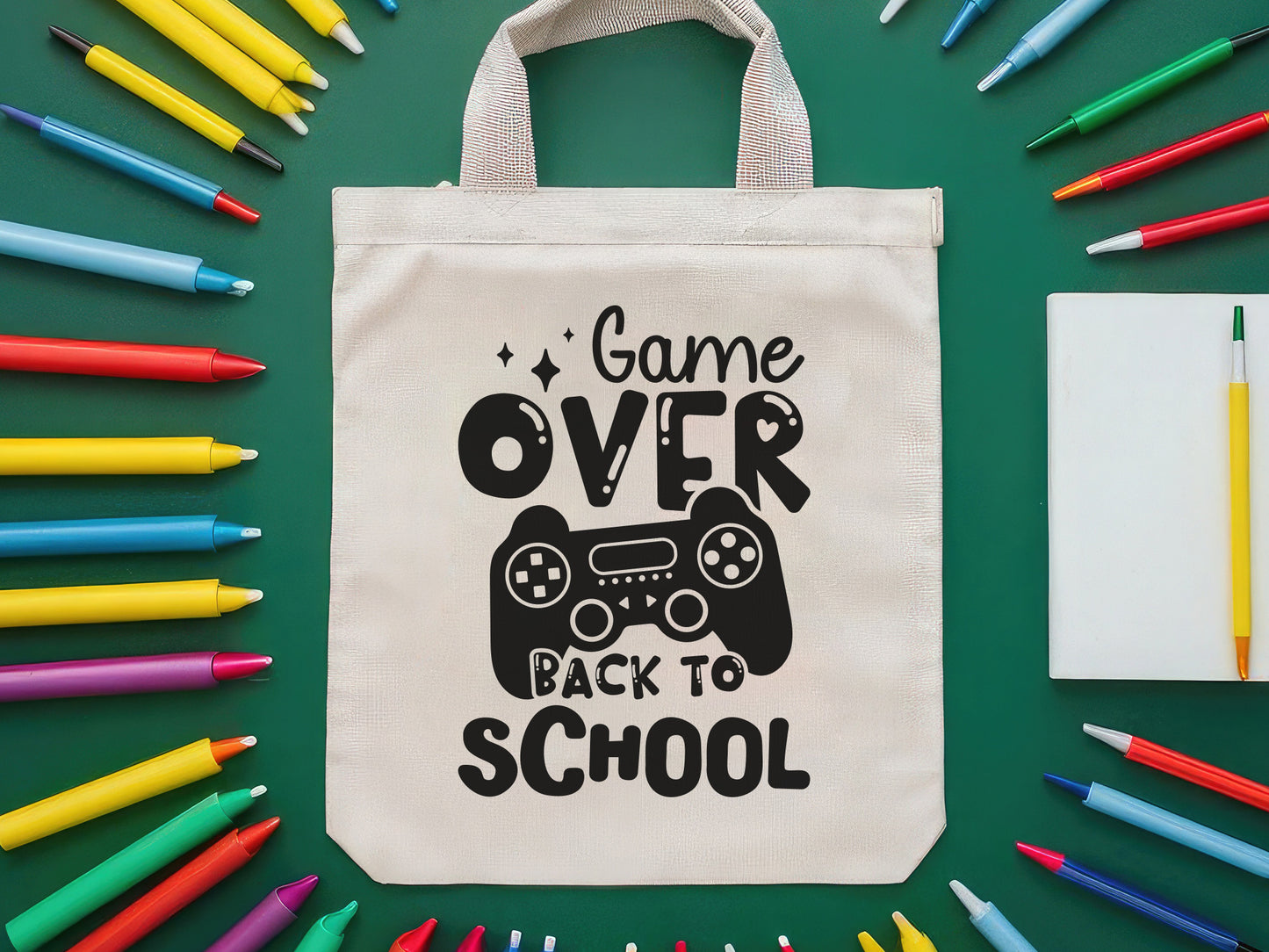 Game Over Back to School SVG Design