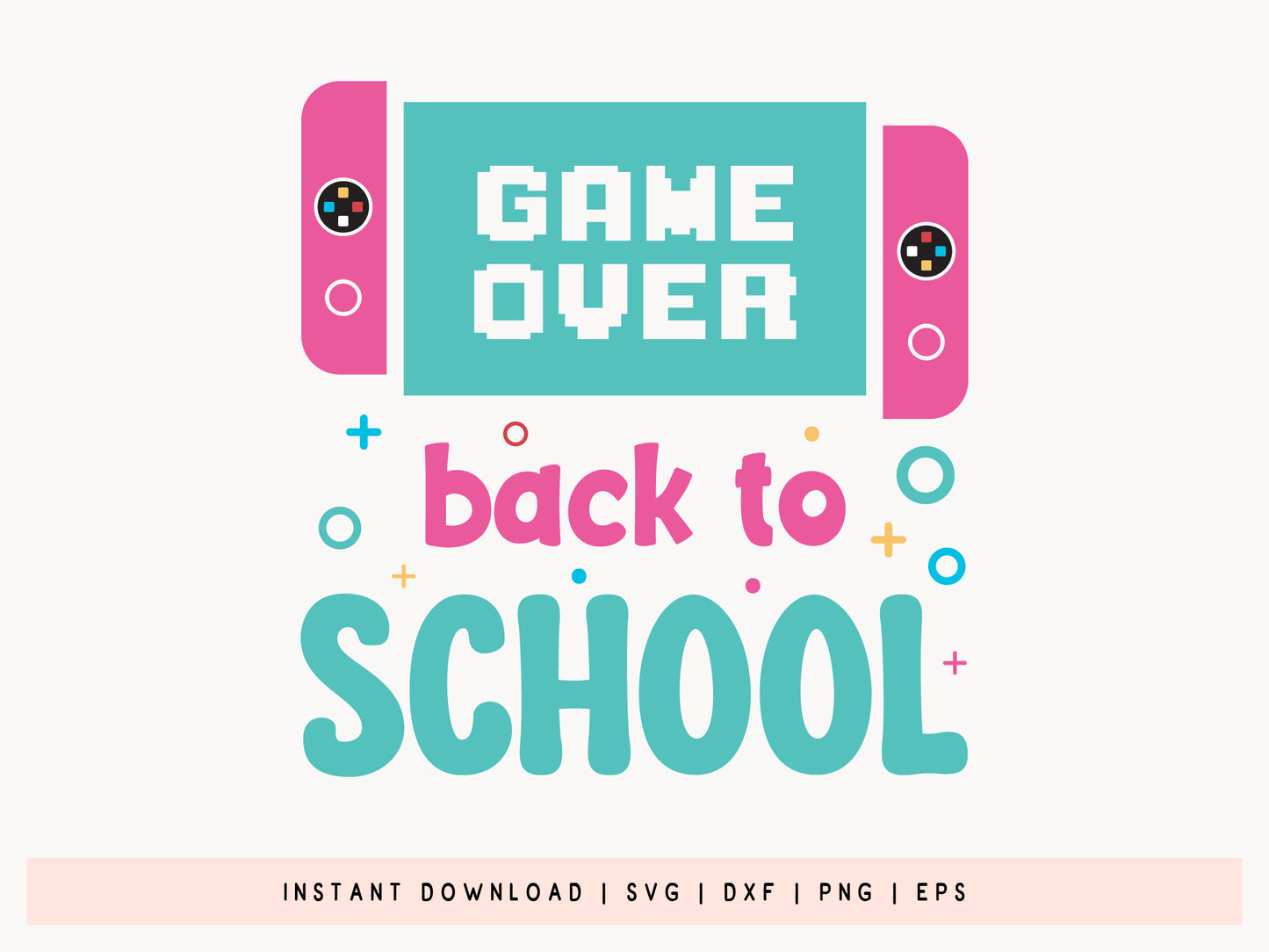 Game Over Back to School SVG