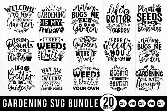 Gardening SVG Designs Bundle