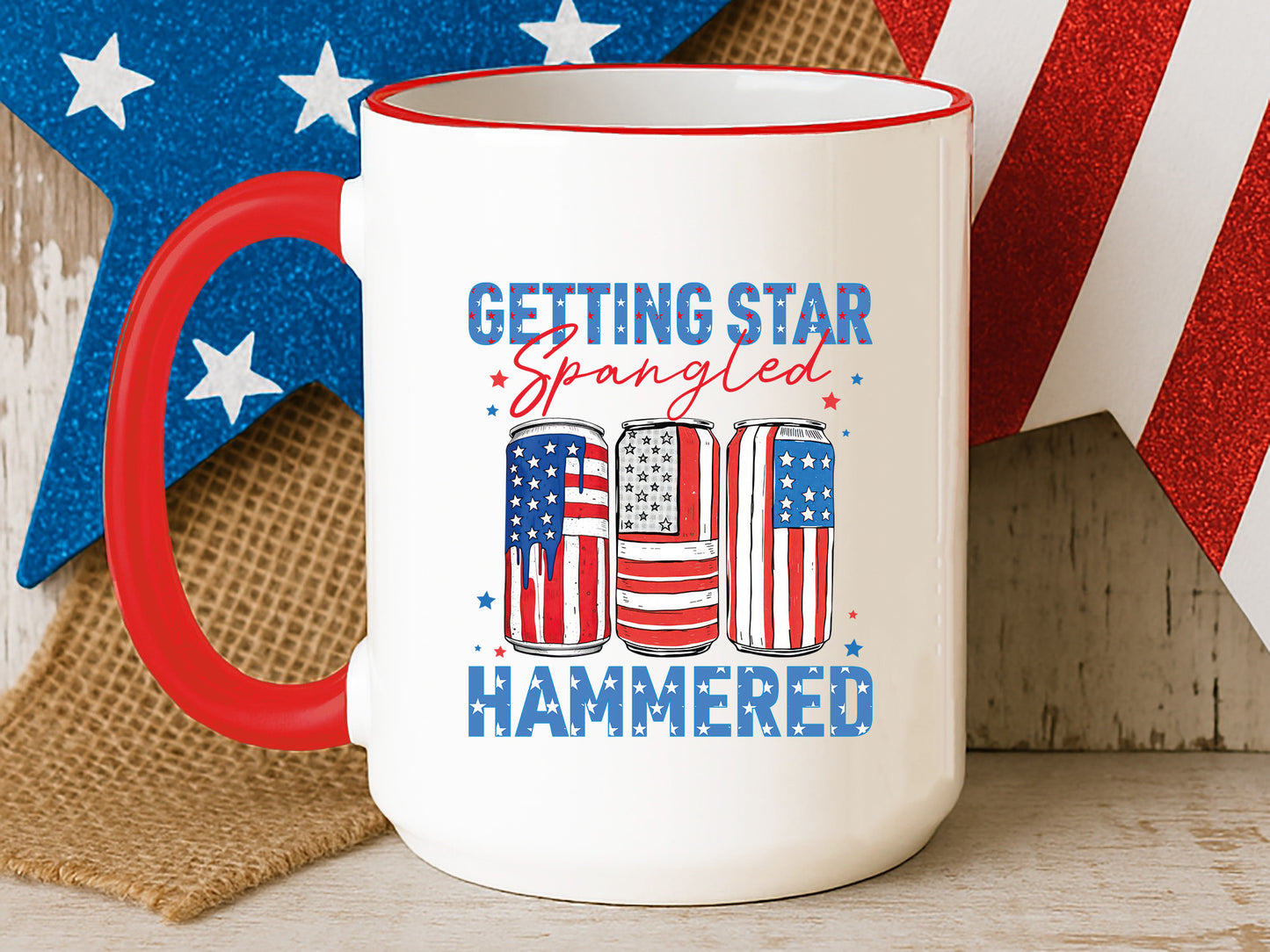 Getting Star Spangled Hammered, 4th of July PNG