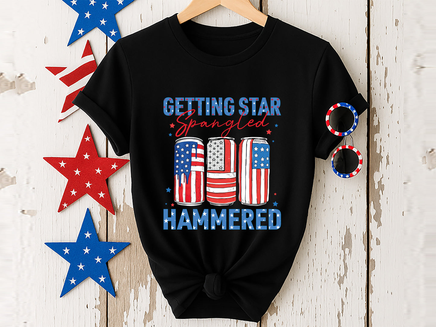 Getting Star Spangled Hammered, 4th of July PNG