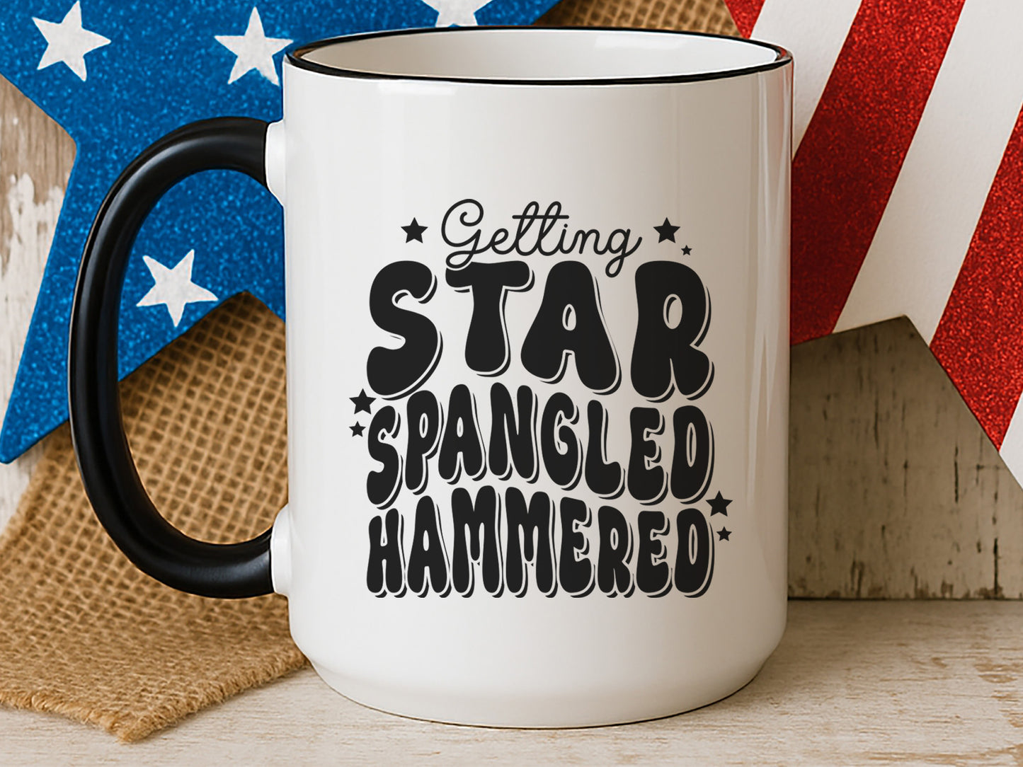 Getting Star Spangled Hammered, Retro 4th of July SVG
