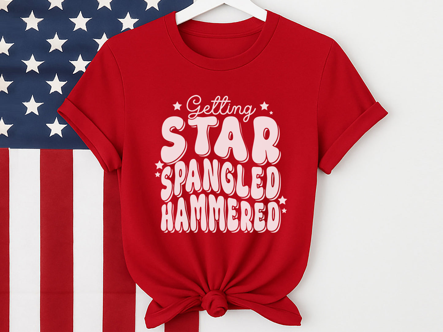 Getting Star Spangled Hammered, Retro 4th of July SVG