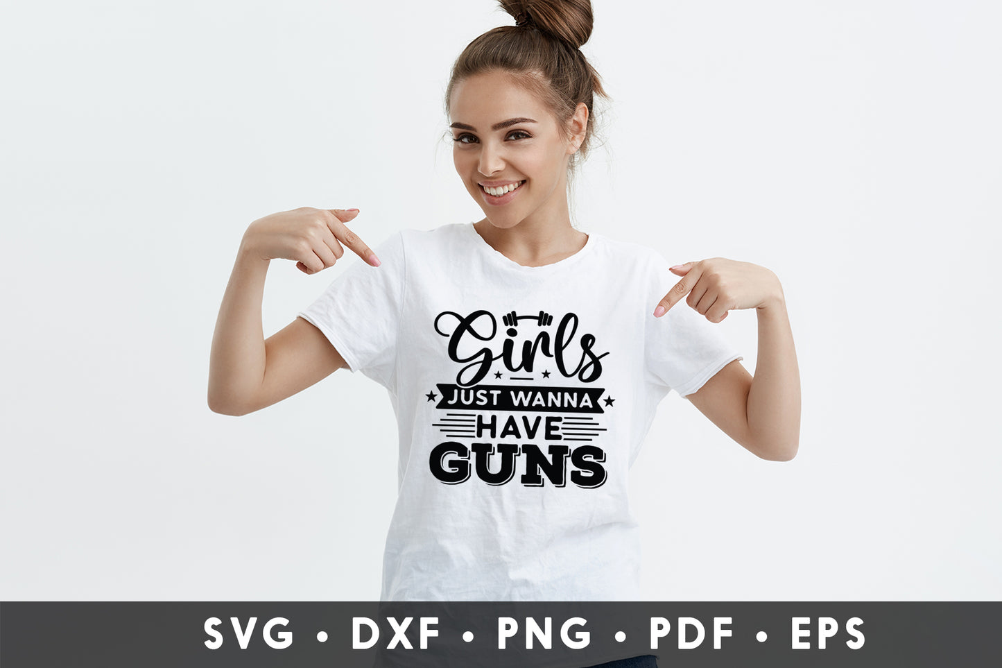 Girls Just Wanna Have Guns, Funny Workout SVG