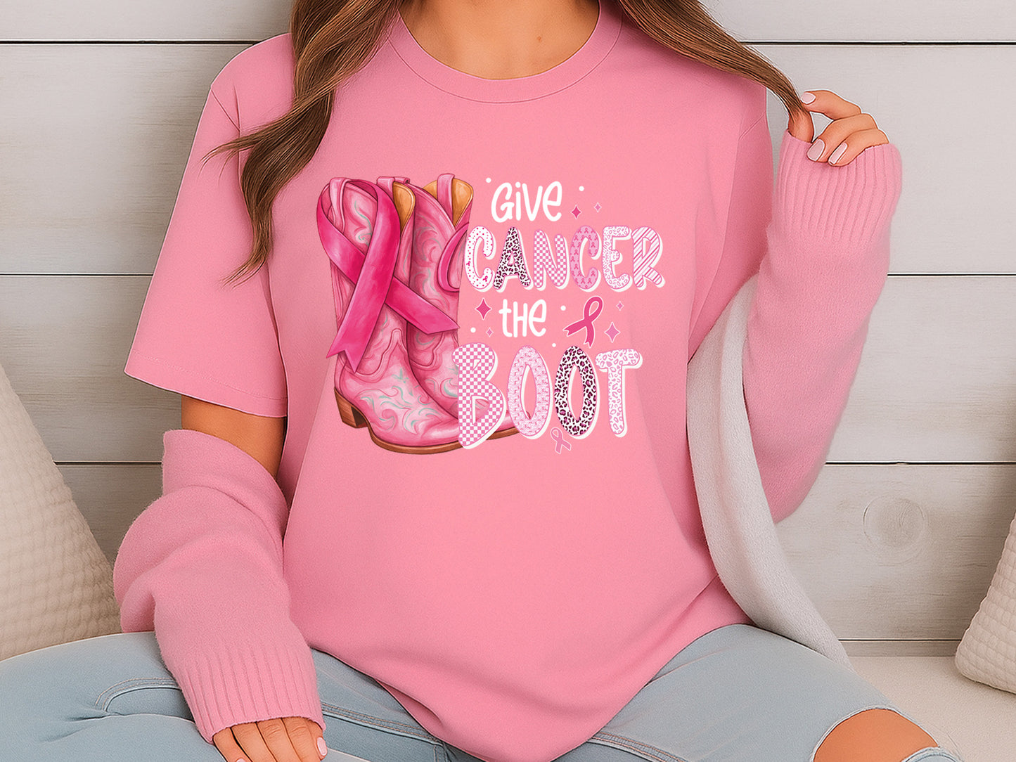 Give Cancer the Boot Preppy Sublimation