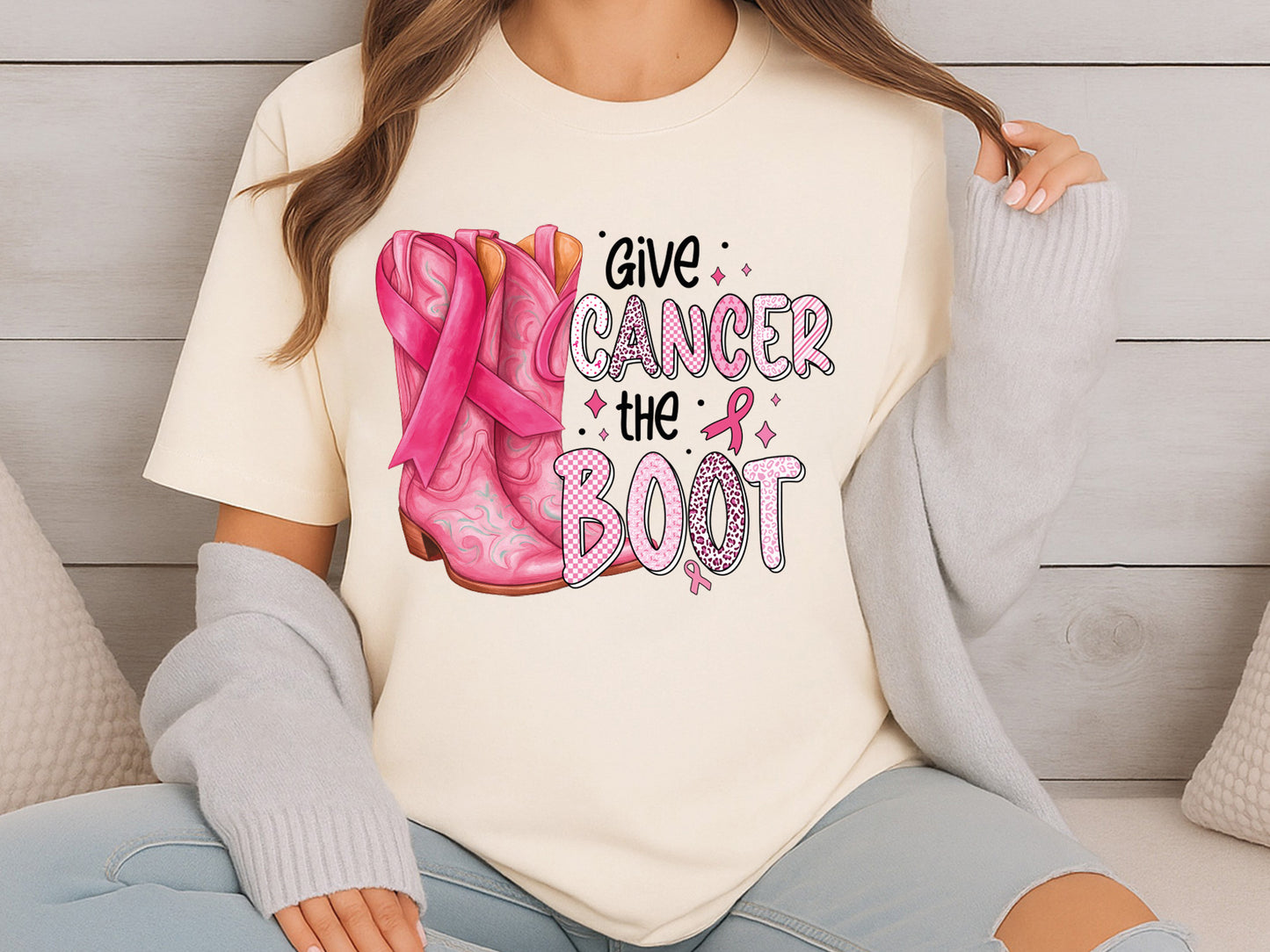 Give Cancer the Boot Preppy Sublimation