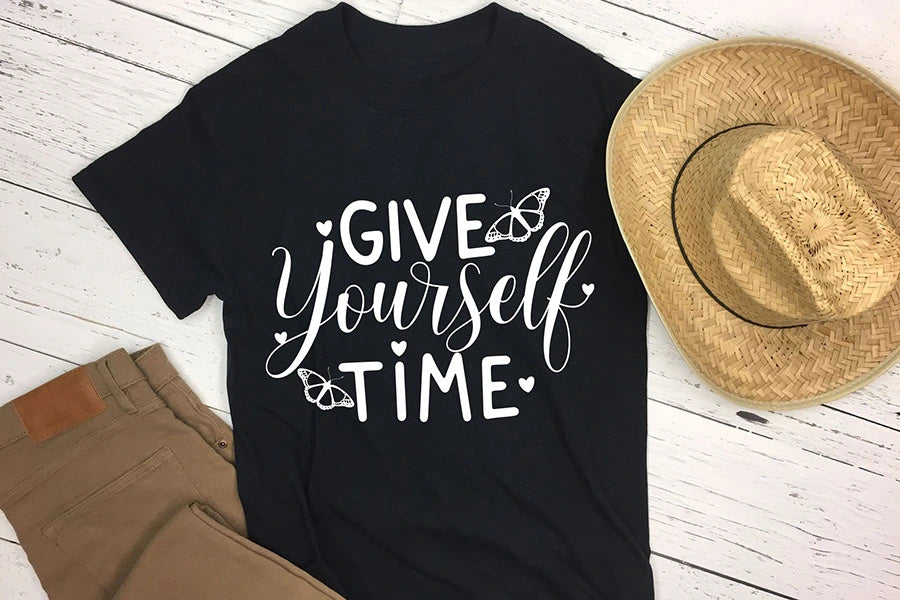 Give Yourself Time - Butterfly Quote SVG