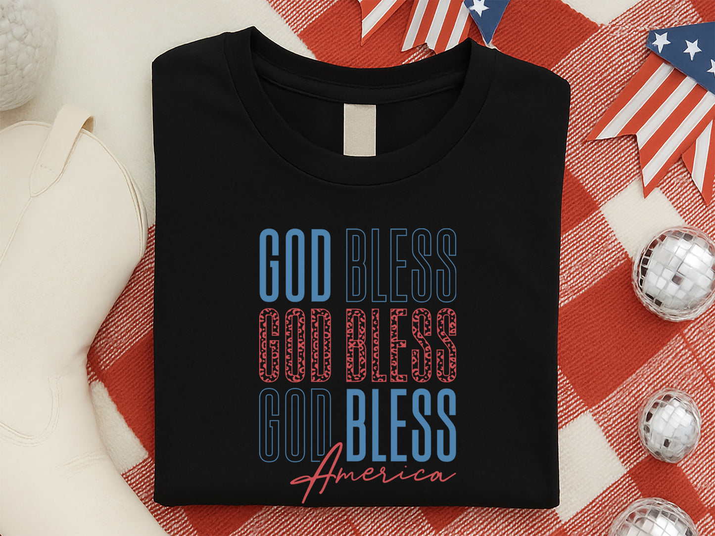 God Bless America, 4th of July SVG Design