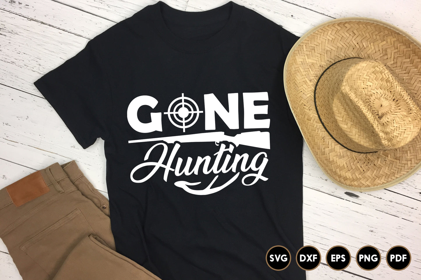 Gone Hunting SVG File for Cricut