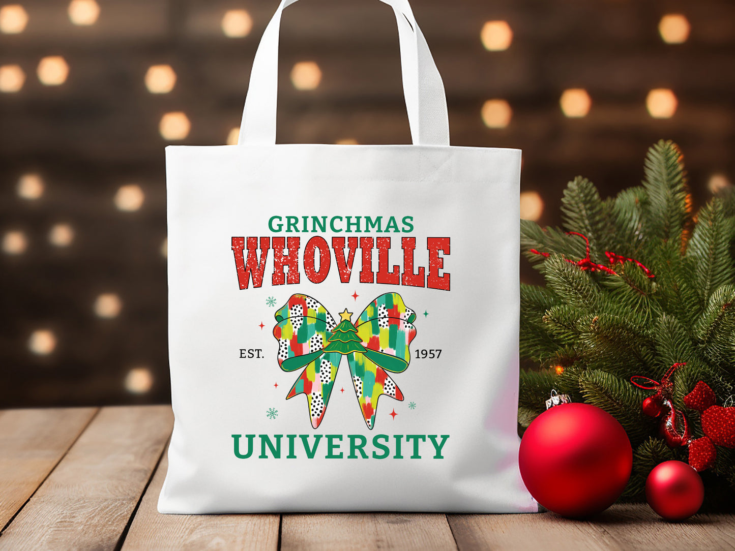 Grinchmas Whoville University, Coquette Christmas Sublimation