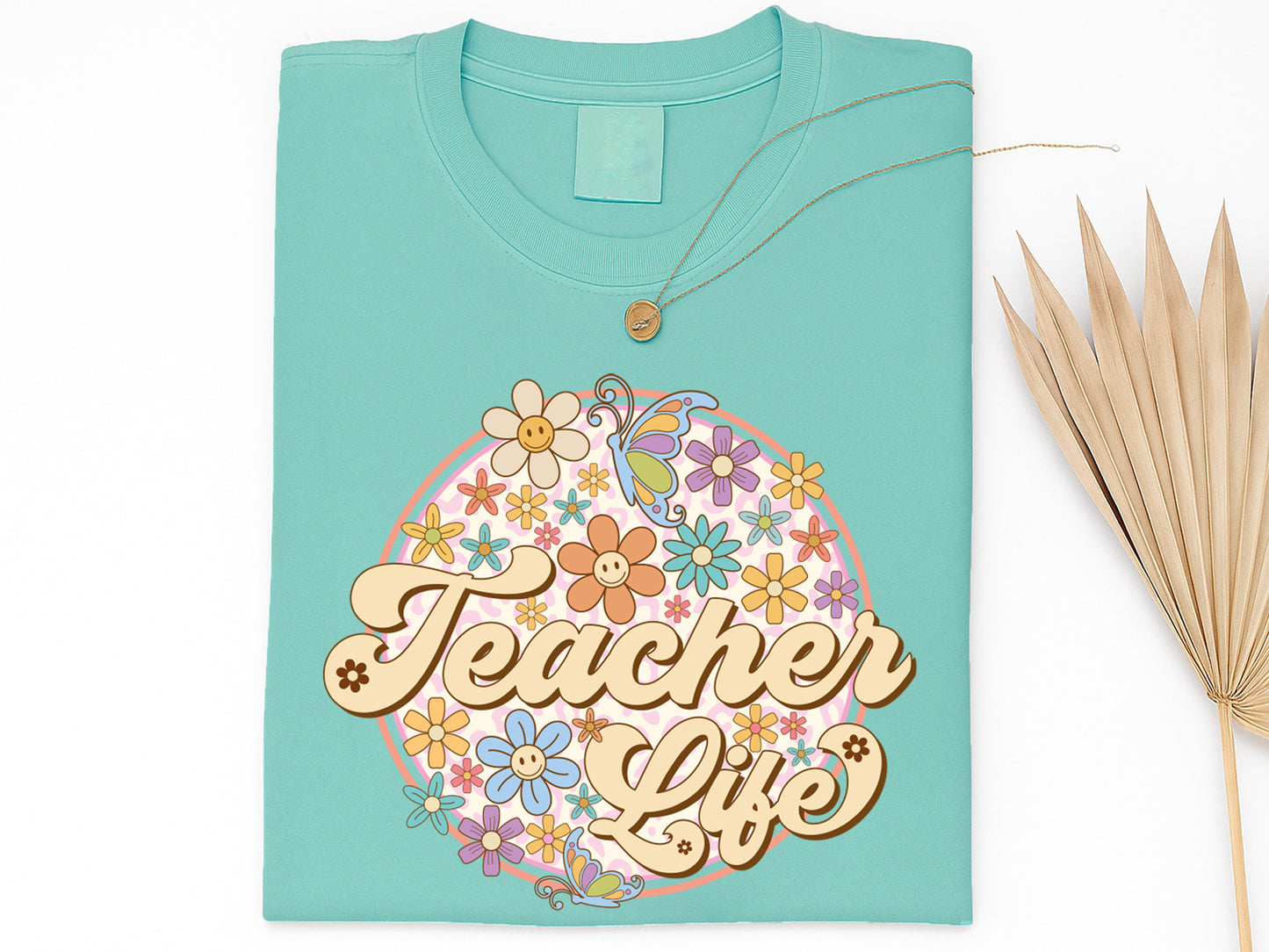 Groovy Floral Teacher Life PNG Sublimation