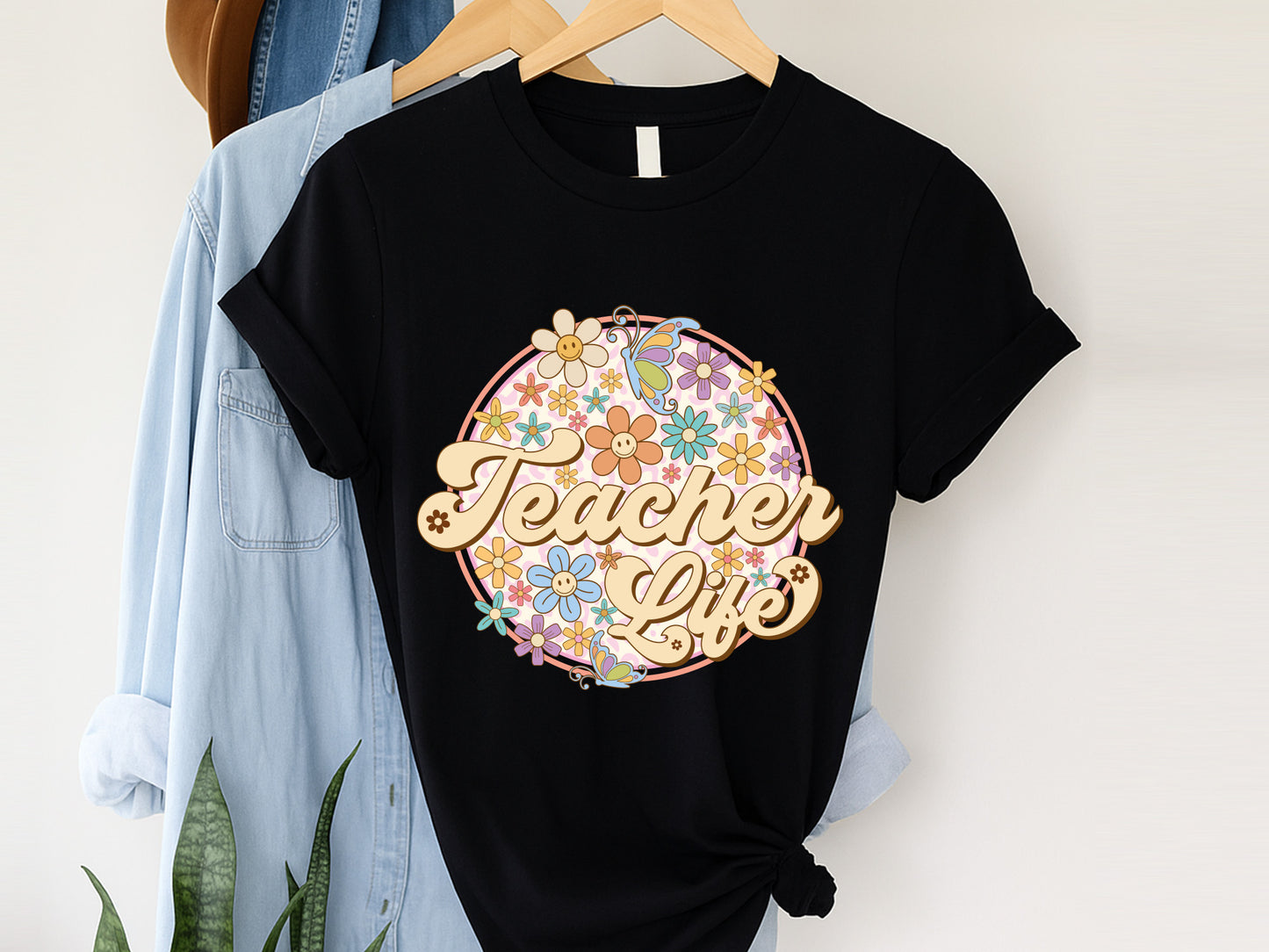 Groovy Floral Teacher Life PNG Sublimation