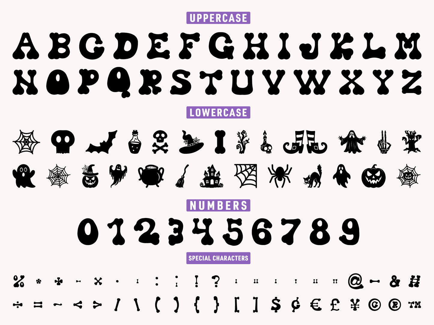 Groovy Ghost - A Retro Halloween Font
