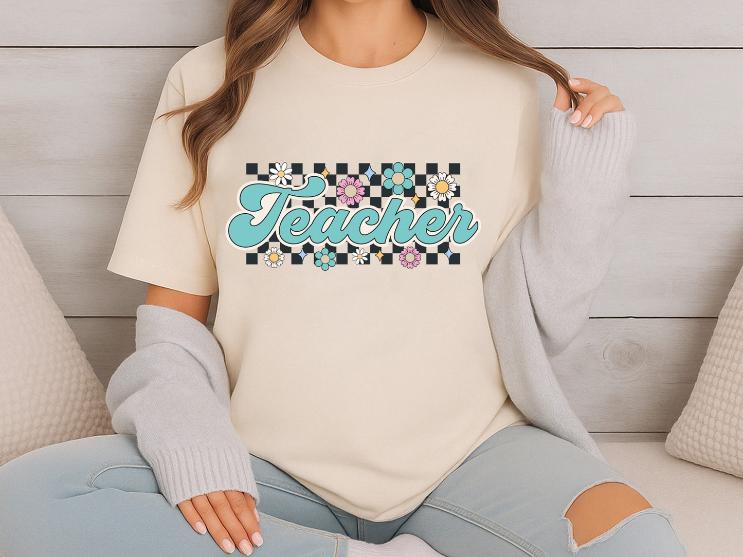Groovy Teacher PNG Sublimation Design