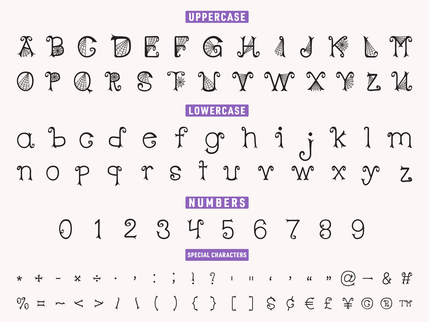 Halloween Spider - A Spooky Display Font