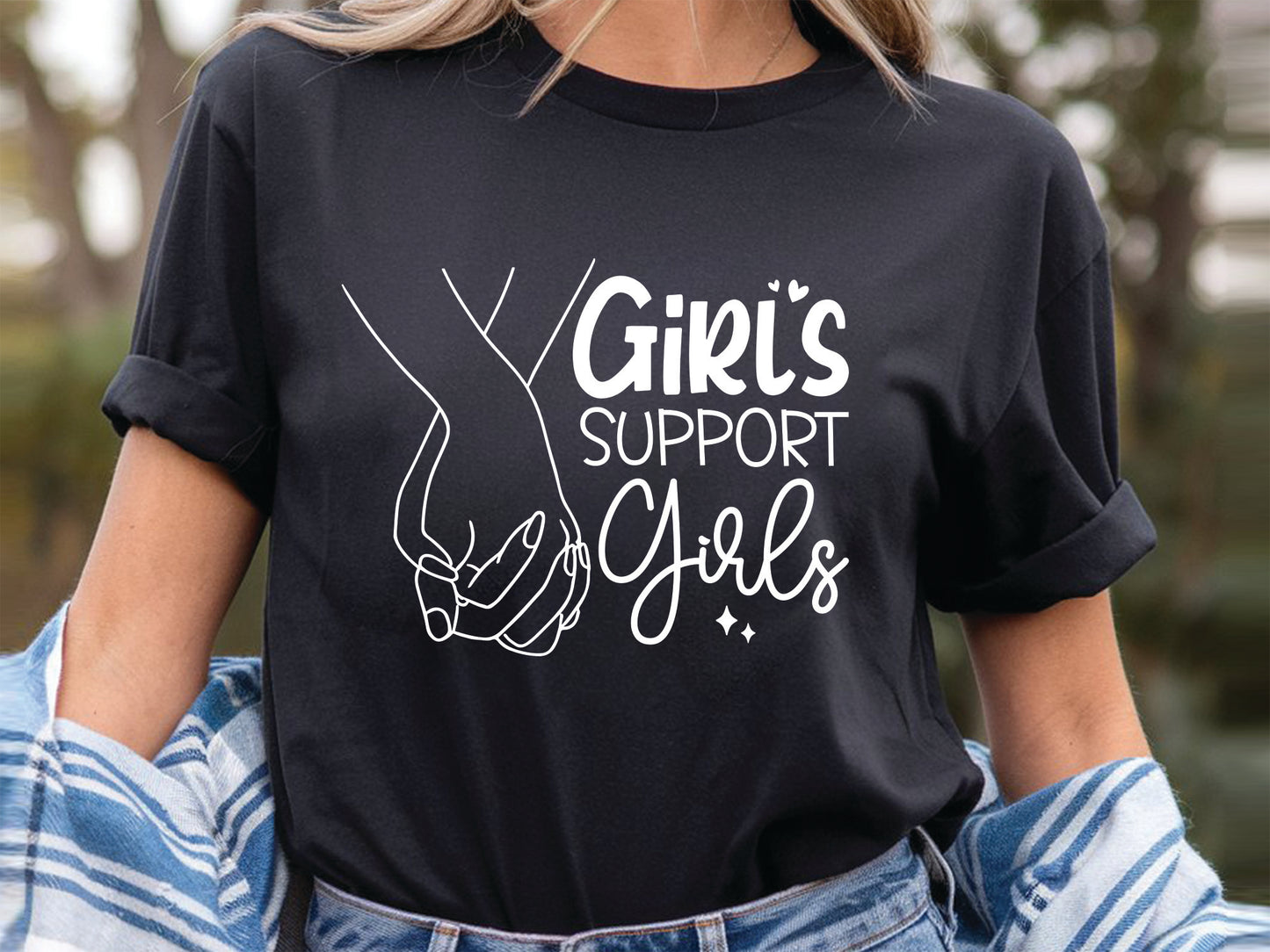 Hand-Lettered Girls Support Girls Design SVG