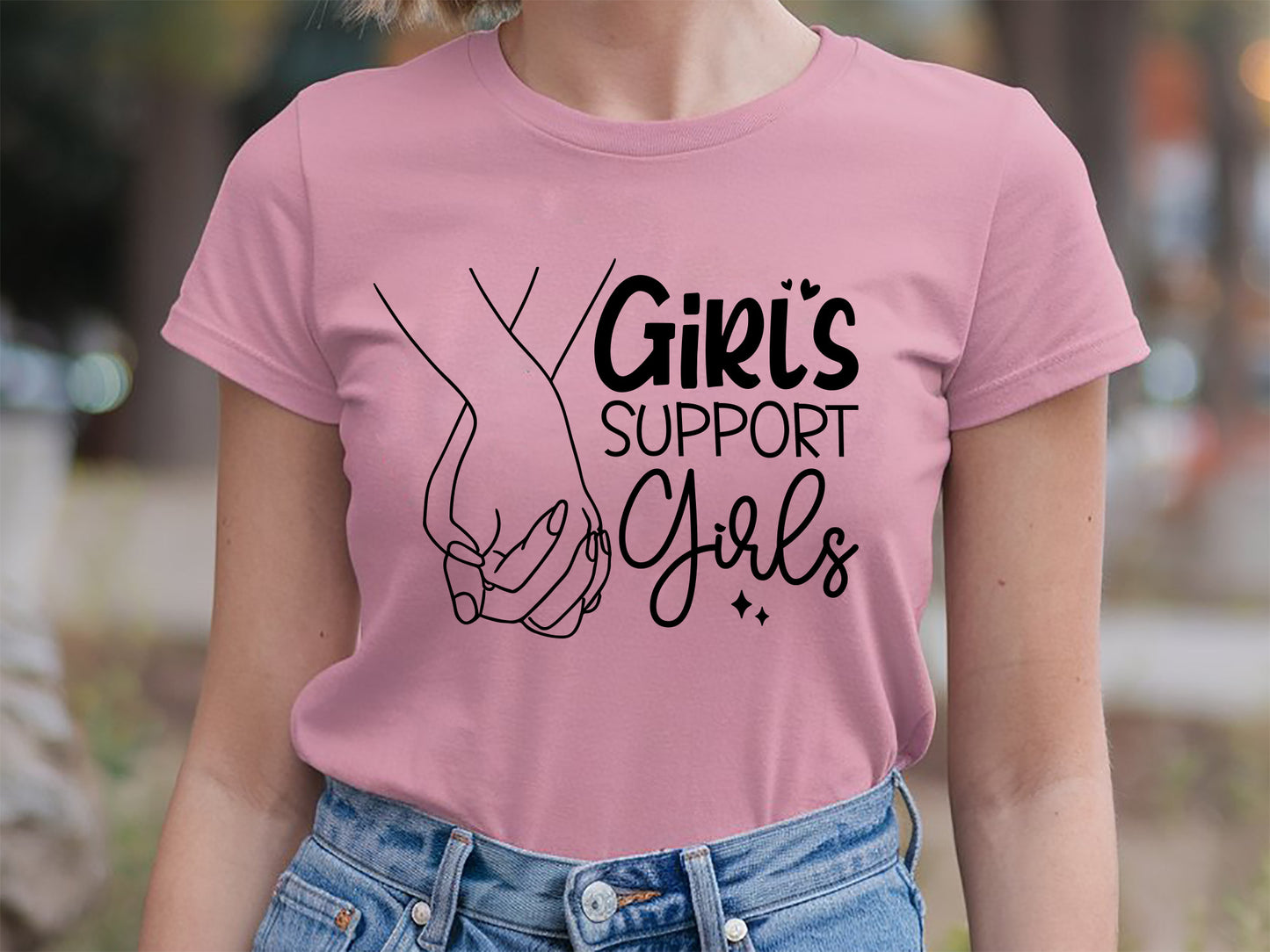 Hand-Lettered Girls Support Girls Design SVG