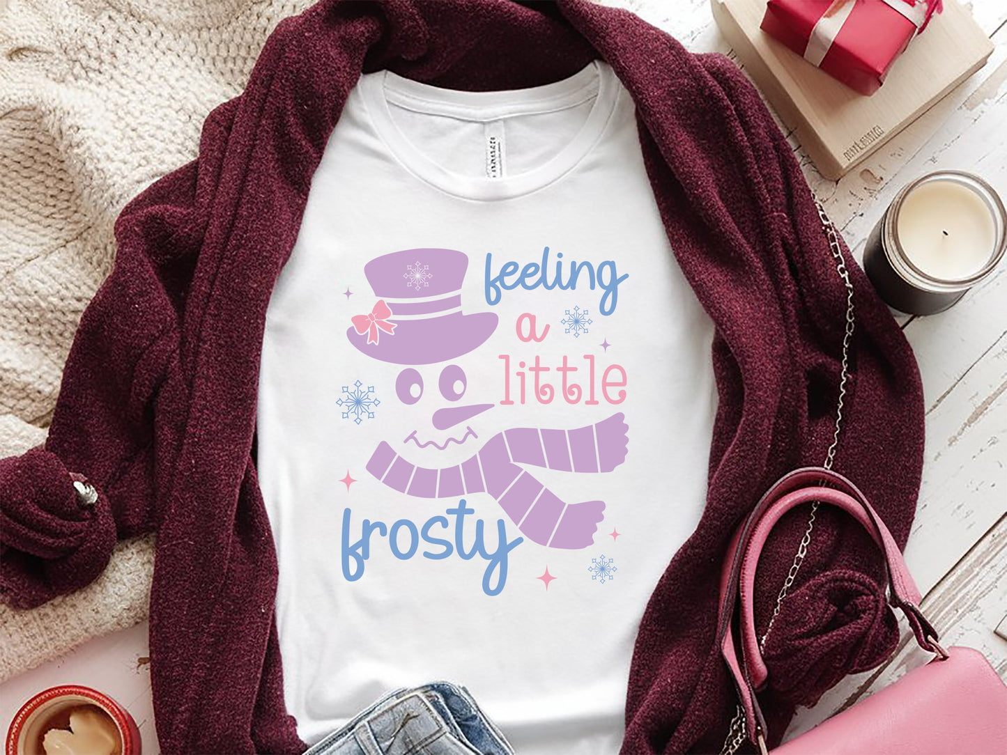 Handcrafted Snowman SVG - Feeling A Little Frosty