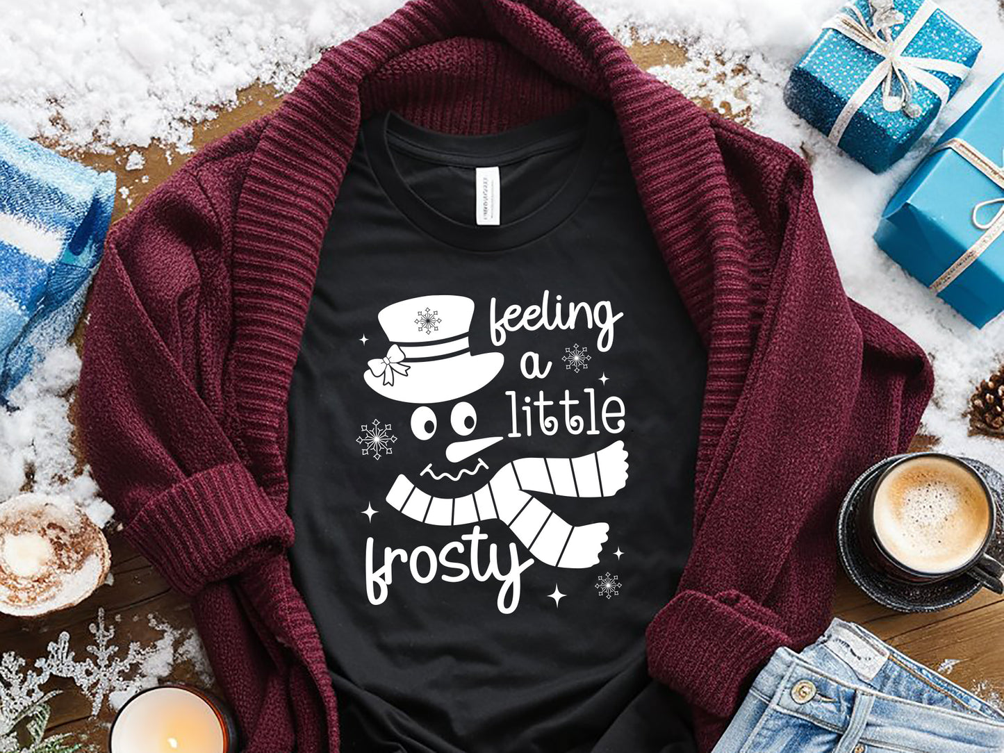Handcrafted Snowman SVG - Feeling A Little Frosty