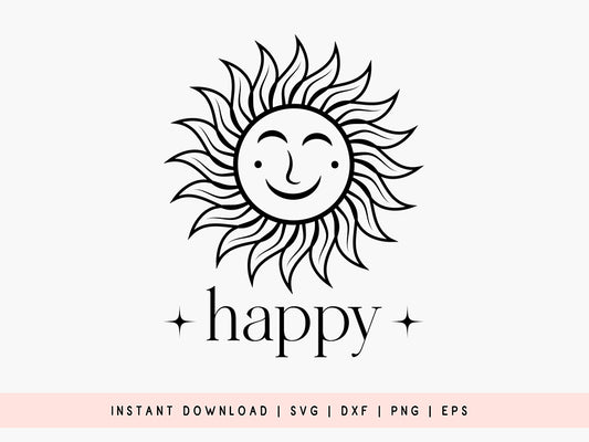 Happy - SVG Boho Cut File