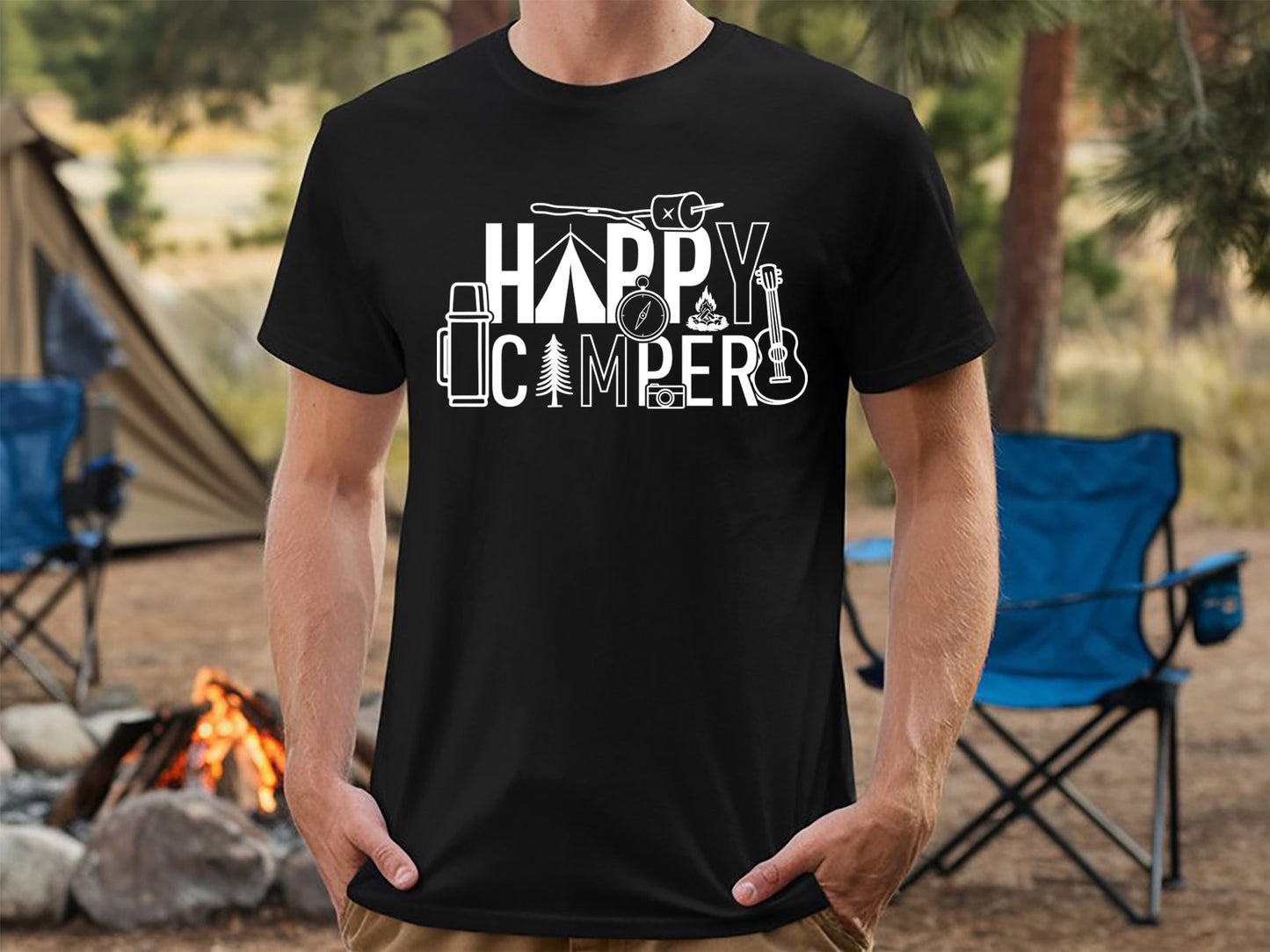 Happy Camper, Camping Saying SVG