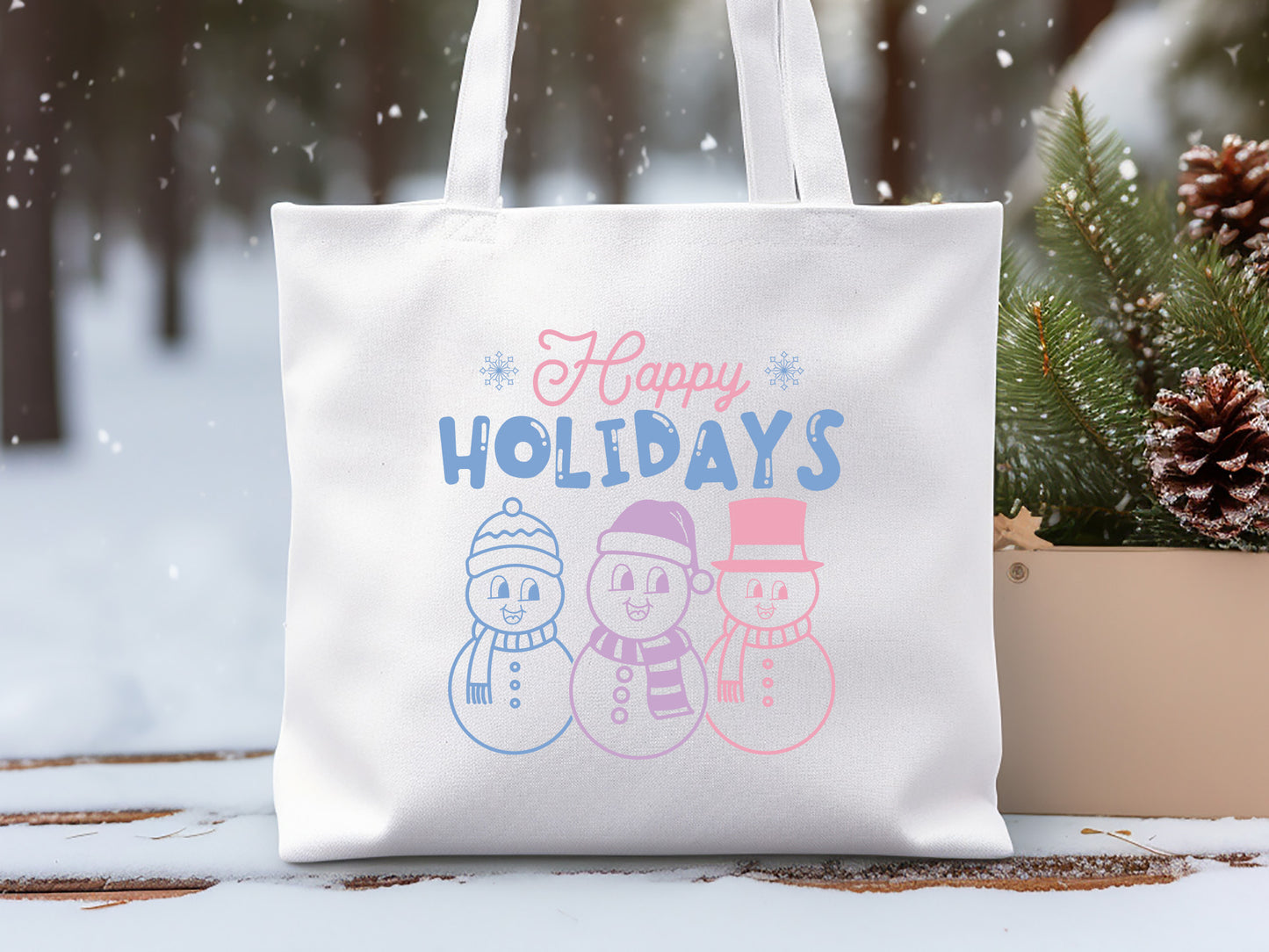 Happy Holidays - Funny Snowman SVG Design