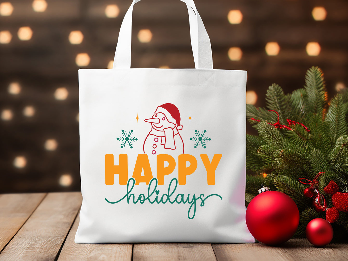 Happy Holidays - Snowman Christmas SVG