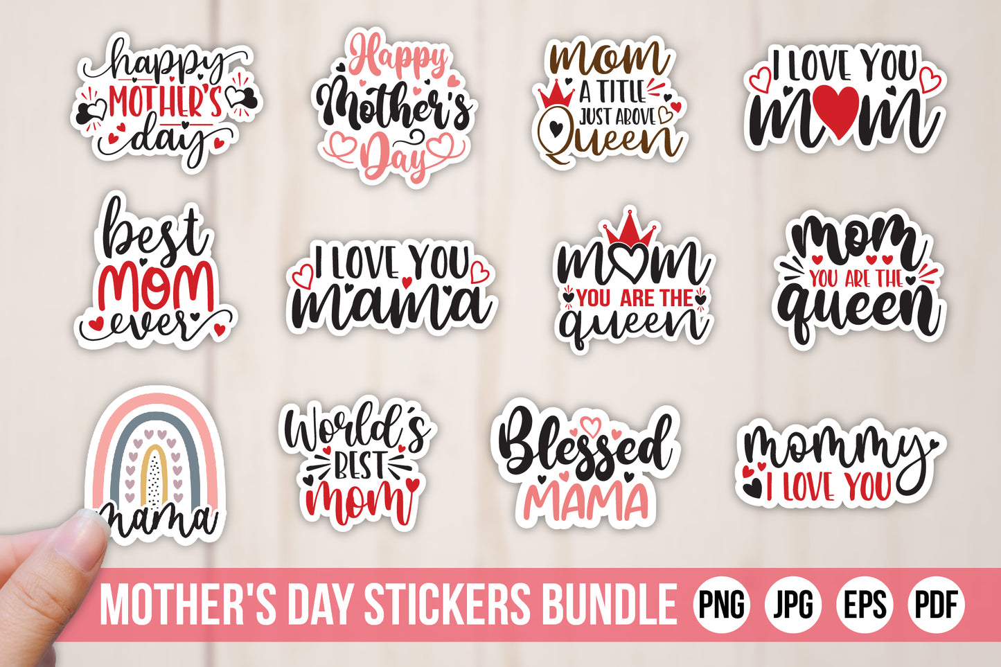 Happy Mother's Day Stickers Bundle