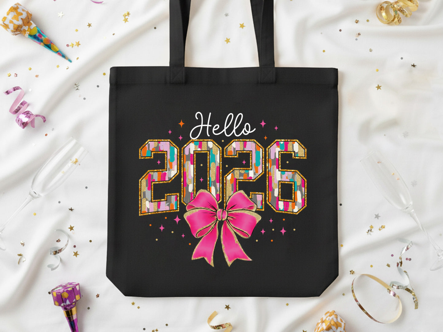 Hello 2026, Pink Coquette New Year Sublimation