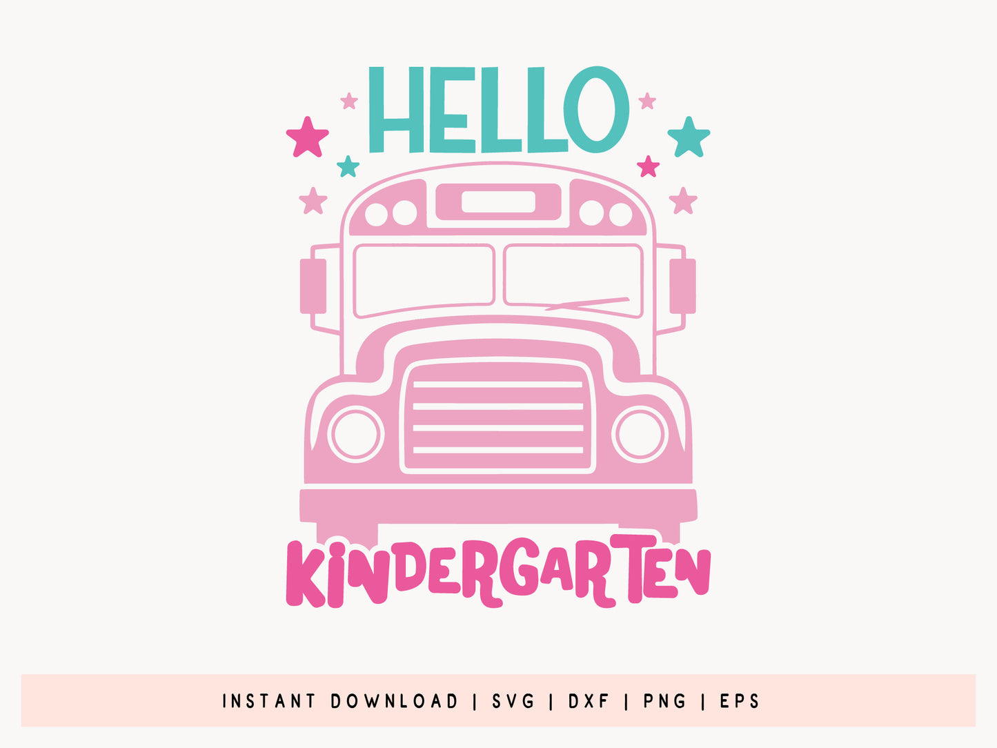 Hello Kindergarten, Back to School SVG