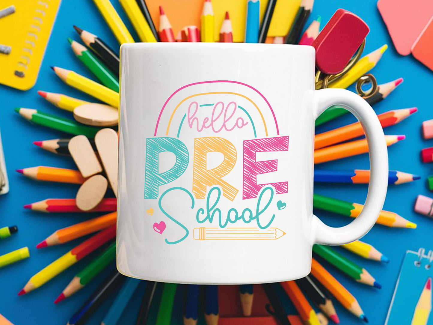 Hello Preschool, Back to School SVG Vector