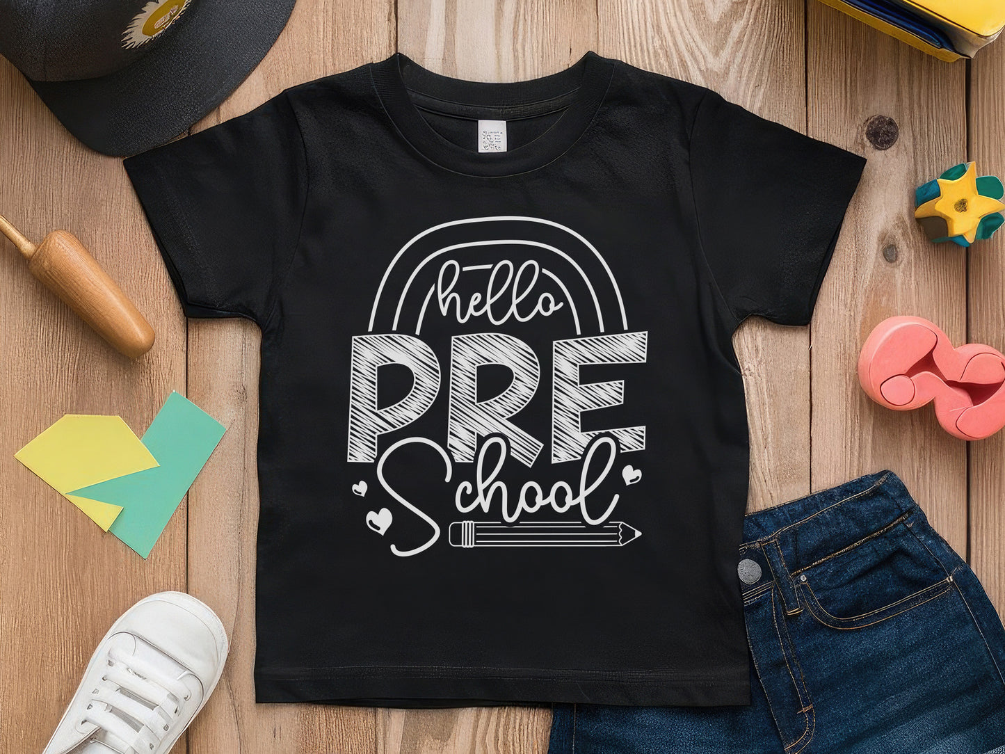 Hello Preschool, Back to School SVG Vector