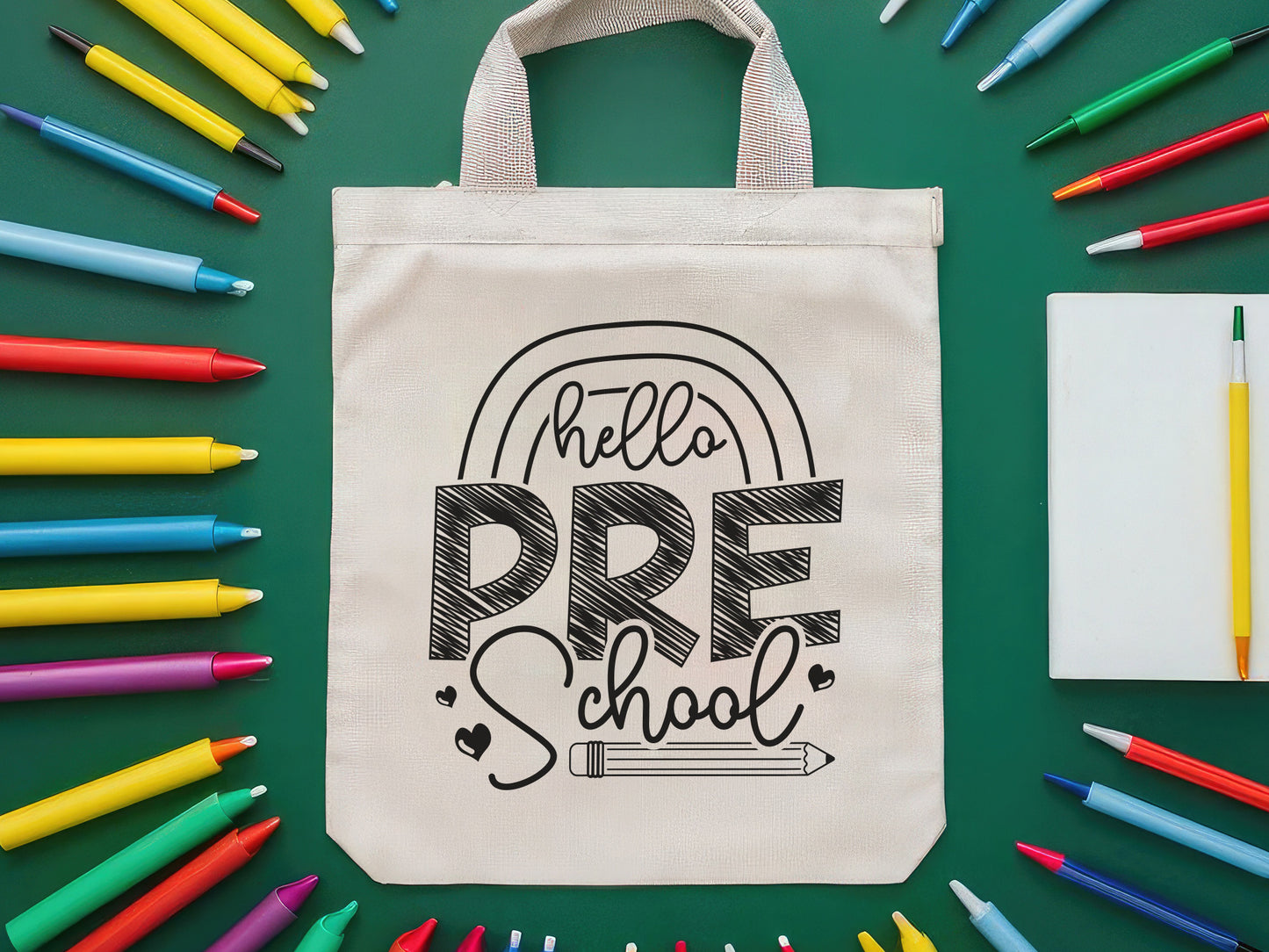 Hello Preschool, Back to School SVG Vector